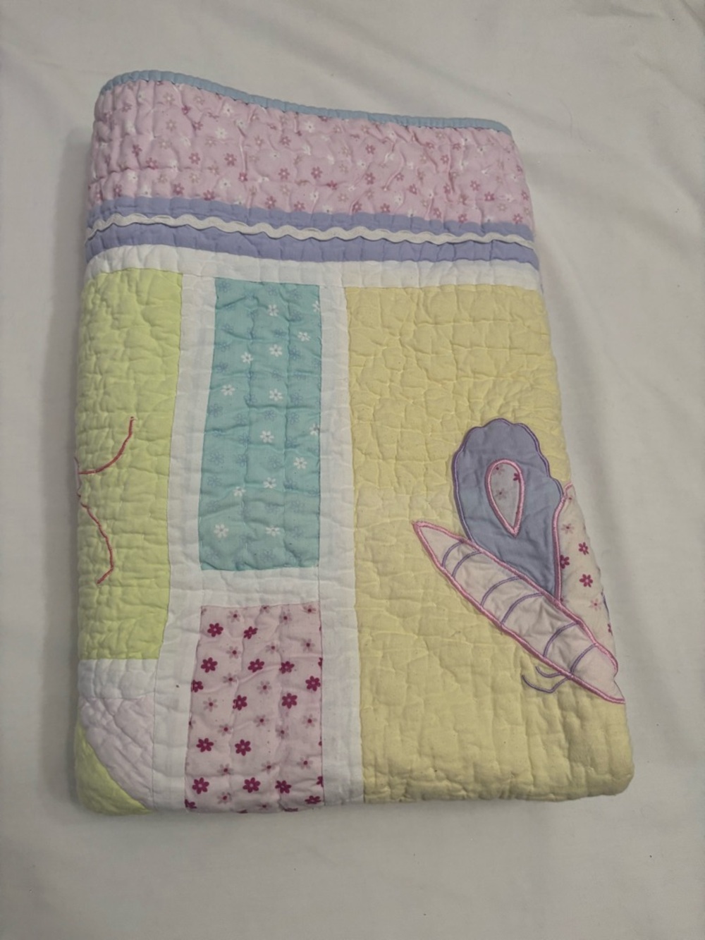 Donna Sharp Butterfly Garden Quilt Floral Baby Wall Hanging READ